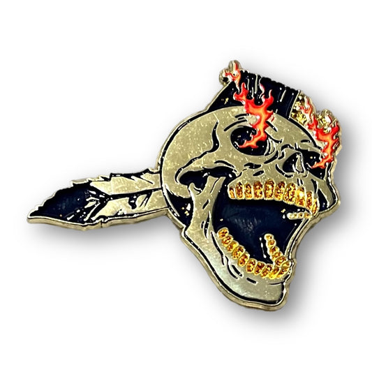 ATL PYRO BRAVE SKULL, LAPEL PIN