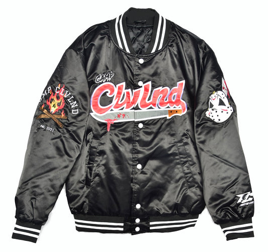 Camp Clvlnd Baseball Jacket -  Black