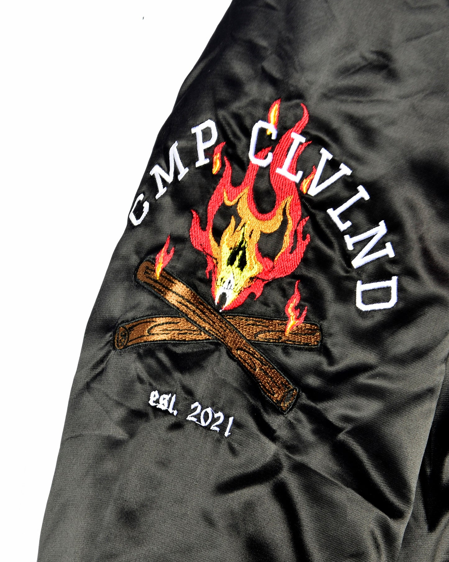 Camp Clvlnd “LITE” Baseball Jacket - Black