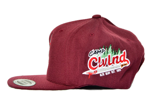 CAMP CLVLND SnapBack - Burgundy