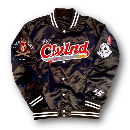 Camp Clvlnd “LITE” Baseball Jacket - Black